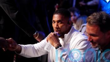 Anthony Joshua makes appearance in London at Derek Chisora&rsquo;s farewell fight