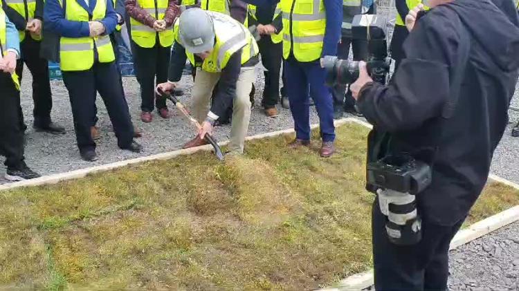 WATCH: Housing Minister Darragh O'Brien turns the sod at construction site at historic Portlaoise convent
